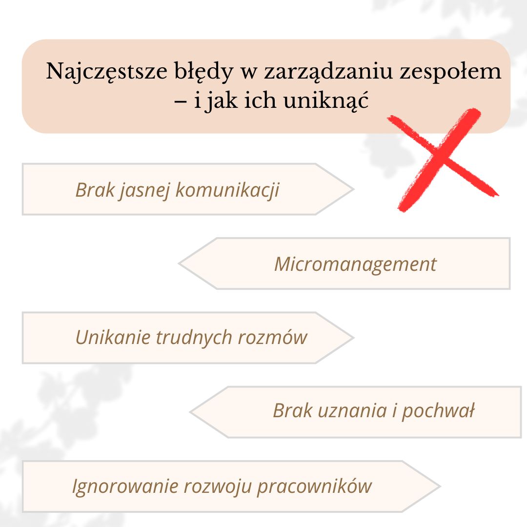 ❌ Najczęstsze błędy w zarządzaniu zespołem – i jak ich uniknąć 💡